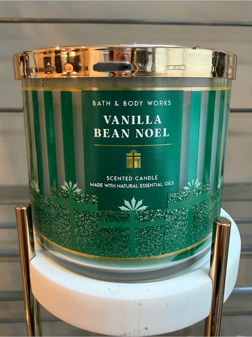 Bath & Body Works Vanilla Bean Noel Scented 3 Wick  Candle - Holiday NWT